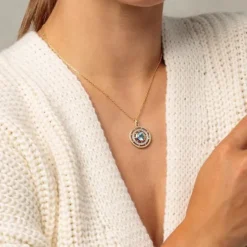 Diamant Topas Anh&auml;nger Gold 585