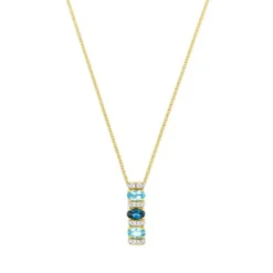 Diamant Topas Anh&auml;nger Gold 585