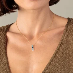 Diamant Topas Anh&auml;nger Gold 585