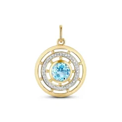 Diamant Topas Anh&auml;nger Gold 585