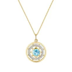 Diamant Topas Anh&auml;nger Gold 585