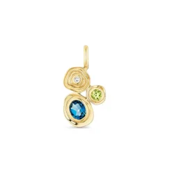 Diamant Topas Peridot Anh&auml;nger Gold 585