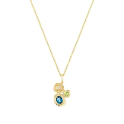 Diamant Topas Peridot Anh&auml;nger Gold 585