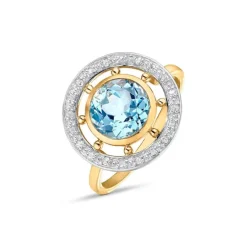 Diamant Topas Ring Gold 585