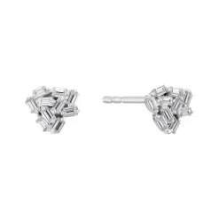 Diamanten Ohrstecker Wei&szlig;gold 585