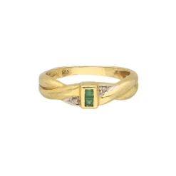 Diamant-Smaragdring Gold 585 - Gr. 53 - Privatbesitz