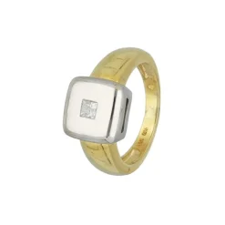 Diamantsolit&auml;r Ring Gold/Wei&szlig;gold 585 - Gr. 55 - Privatbesitz
