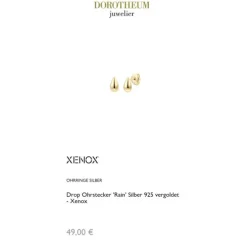 Drop Ohrstecker "Rain" Silber 925 vergoldet