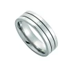 Edelstahl Partnerring Brillant 0,02 ct.