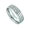 Edelstahl Partnerring Brillant 0,016 ct.
