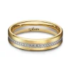 Ehering Fairtrade Gold 585 bicolor mit Brillant