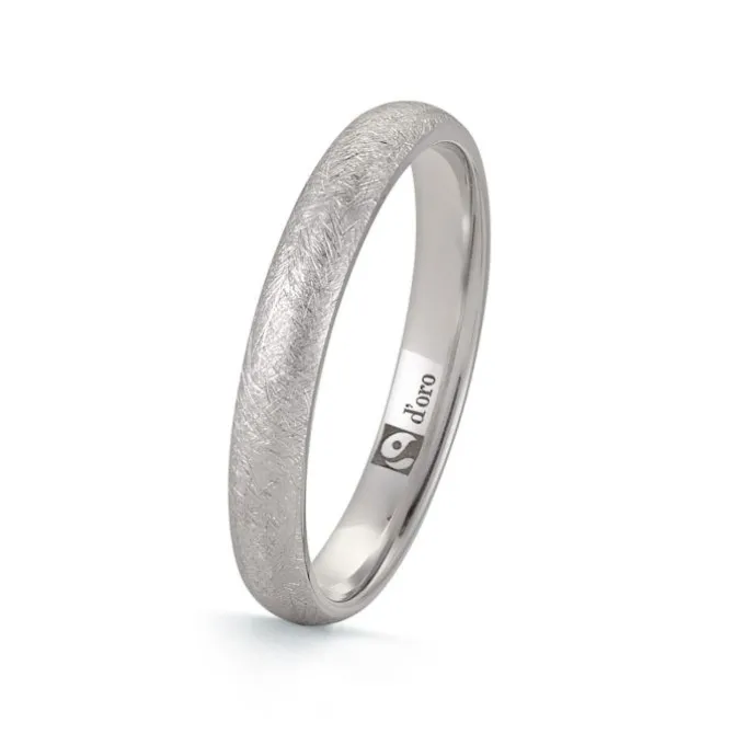 Ehering Fairtrade Gold 585 eismattiert
