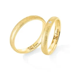 Ehering Fairtrade Gold 585 eismattiert