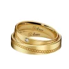 Ehering Fairtrade Gold 585 mit Brillant tlw. poliert/perliert