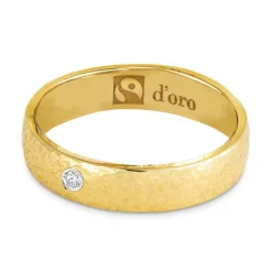 Ehering Fairtrade Gold 585 mit Brillant