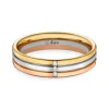 Ehering Fairtrade Gold 585 tricolor mit Brillanten