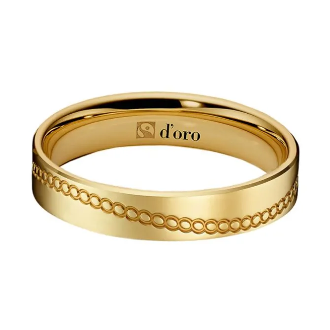 Ehering Fairtrade Gold 585 tlw. poliert/perliert