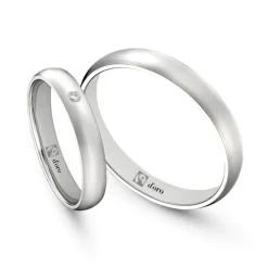 Ehering Fairtrade Wei&szlig;gold 585 mit Brillant