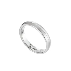 Ehering Fairtrade Wei&szlig;gold 585, tlw. seidenmattiert