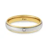 Ehering Gelbgold/Wei&szlig;gold/Gelbgold 585 mit Brillant