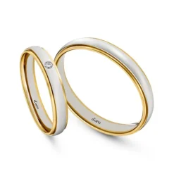 Ehering Gelbgold/Wei&szlig;gold/Gelbgold 585