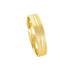 Ehering Gold 585, tlw. seidenmattiert