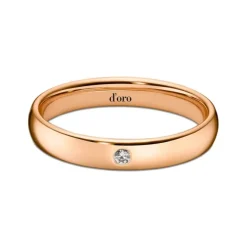 Ehering Ros&eacute;gold 585 mit Brillant