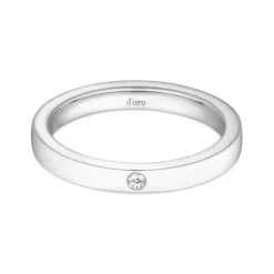 Ehering Wei&szlig;gold 585 mit Brillant