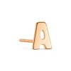 Einzelohrstecker "Letter A" Ros&eacute;gold 585