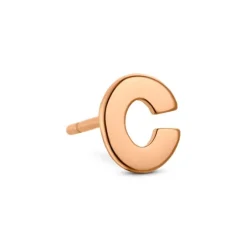Einzelohrstecker "Letter C" Ros&eacute;gold 585