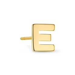 Einzelohrstecker "Letter E" Gold 585