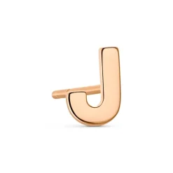 Einzelohrstecker "Letter J" Ros&eacute;gold 585