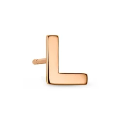 Einzelohrstecker "Letter L" Ros&eacute;gold 585