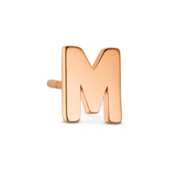 Einzelohrstecker "Letter M" Ros&eacute;gold 585