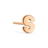 Einzelohrstecker "Letter S" Ros&eacute;gold 585