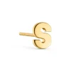 Einzelohrstecker "Letter S" Gold 585