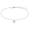 Fu&szlig;kettchen "Herz" Silber 925 Zirkonia