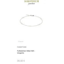 Fu&szlig;kettchen Silber 925