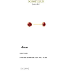 Granat Ohrstecker Gold 585