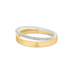 Halbmemory Ring Weißgold 585 Brillanten 0,125 ct.