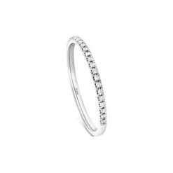 Halbmemory Ring Wei&szlig;gold 585 Brillanten 0,125 ct.