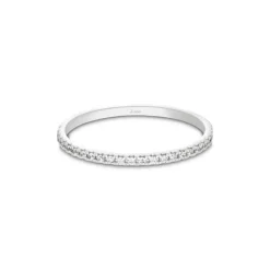 Halbmemory Ring Wei&szlig;gold 585 Brillanten 0,125 ct.