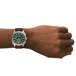 Herren Chronogaph "MACHINE" Quarz Leder braun
