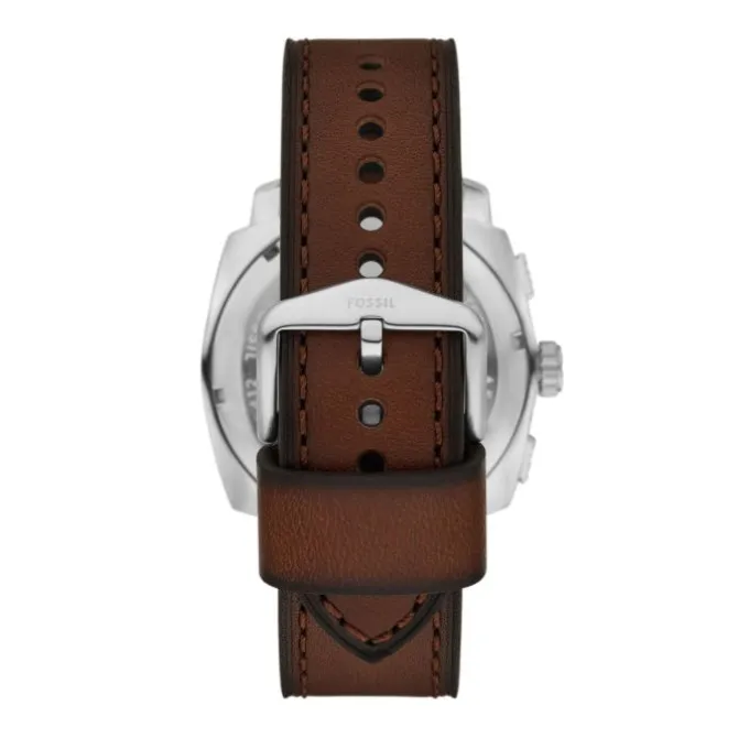 Herren Chronogaph "MACHINE" Quarz Leder braun