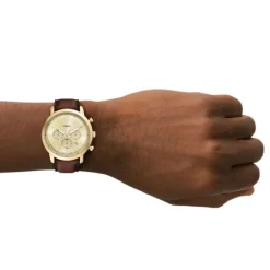 Herren Chronogaph "NEUTRA" Quarz Leder braun