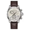 Herren Chronograph "DS PODIUM GMT" Quarz Stahl Leder braun