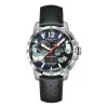 Herren Chronograph "DS PODIUM CHRONO" Quarz Leder rot/schwarz