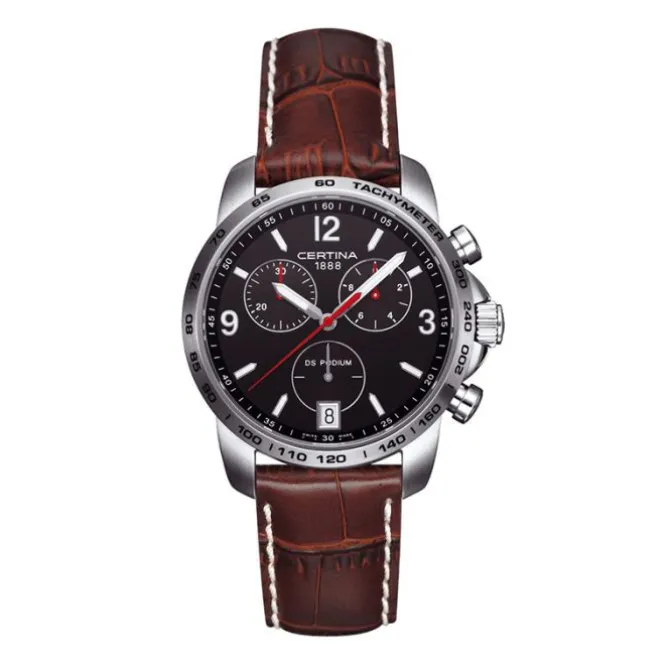 Herren Chronograph "DS PODIUM" Leder braun