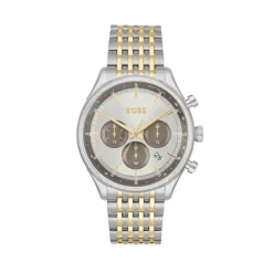 Herren Chronograph "GREGOR" Quarz Stahl bicolor