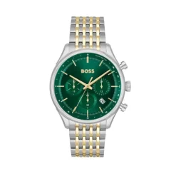 Herren Chronograph "GREGOR" Quarz Stahl bicolor